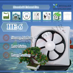 CrystalAir HouseHold Exhaust Fan Ventilator Bedroom Living Room Toilet Kitchen 6 inch 6" Ekzos Kipas