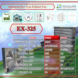 CrystalAir Box Type Industrial Exhaust Fan EX-325 38inch 38" Factory Warehouse Shoplot Ventilation