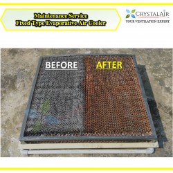1.5kW 23000CMH Fixed Type Evaporative Air Cooler Cleaning Maintenance Service