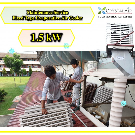 1.5kW 23000CMH Fixed Type Evaporative Air Cooler Cleaning Maintenance Service