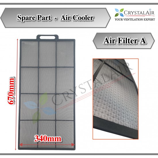 Spare Part CrystalAir Air Filter Net for Evaporative Air Cooler