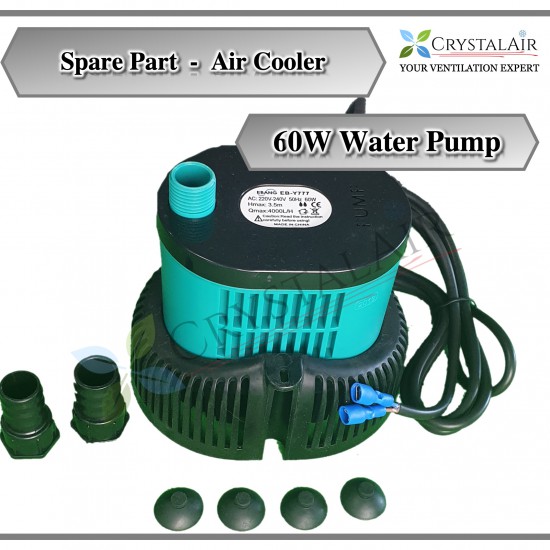 Universal 60W Water Pump for Fixed Type Evaporative Air Cooler with Female Crimp Terminal - Plug and Play